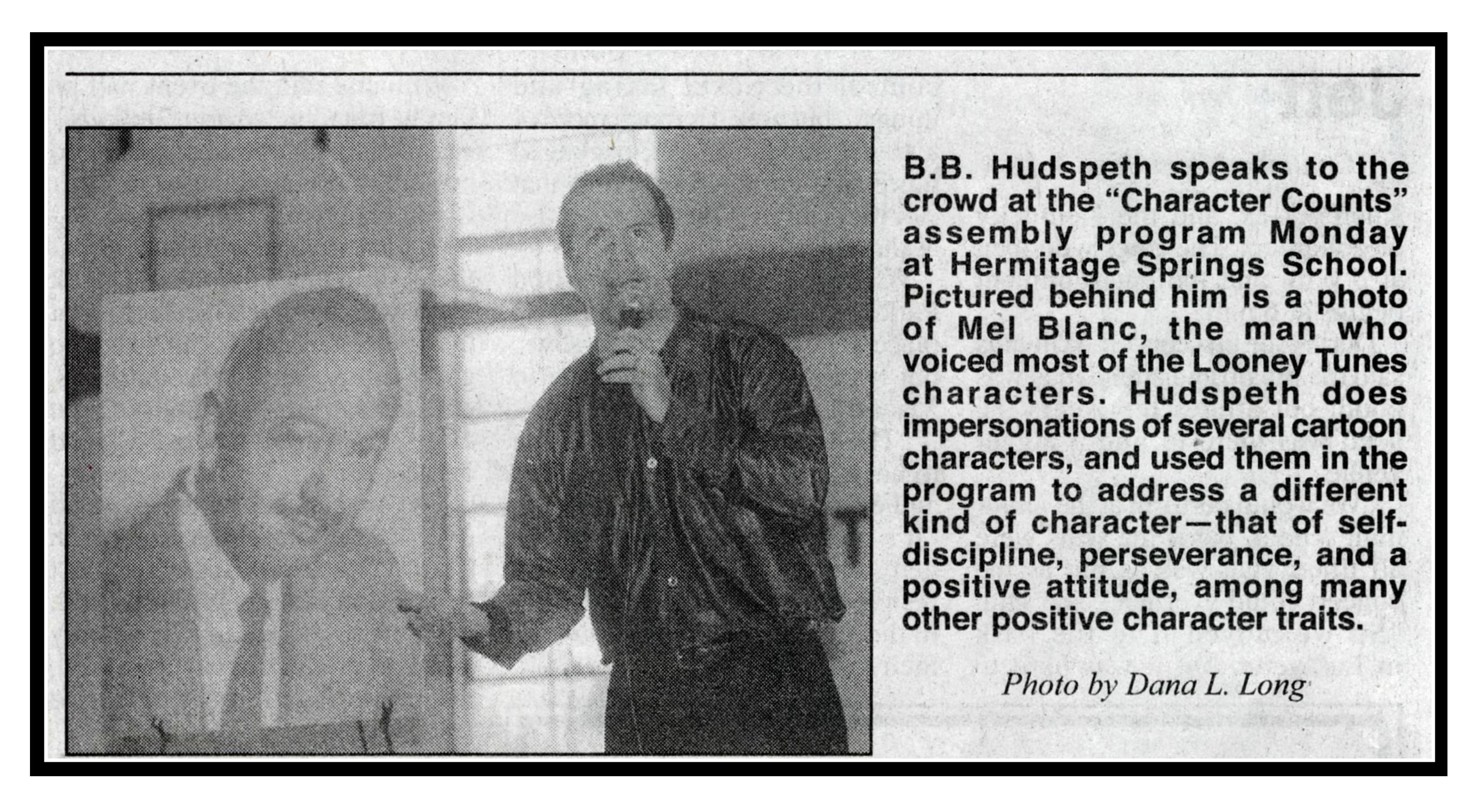 B.B. Hudspeth Speaks At "Character Counts" | Official Site Of B.B. Hudspeth